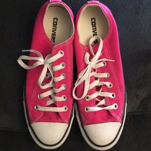 Converse hot pink low tops